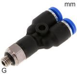 Ausgewähltes Bild der Sammlung - Push-In Y Fittings Messing Und Kunststoff G-Gewinde Männlich