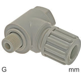 Ausgewähltes Bild der Sammlung - Kompressions-Winkelfittings Kunststoff G-Gewinde Männlicher Banjo