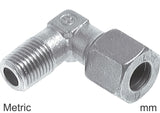 Ausgewähltes Bild der Sammlung - Kompressions-Winkelfittings Edelstahl Metrische Gewinde Männlich