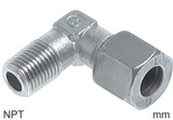 Ausgewähltes Bild der Sammlung - Kompressions-Winkelfittings Edelstahl NPT-Gewinde Männlich