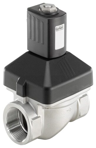 Magnetventil G1'' NC Edelstahl NBR 0-10bar/145psi 230VAC Wasserschlagschutz 6213 222185