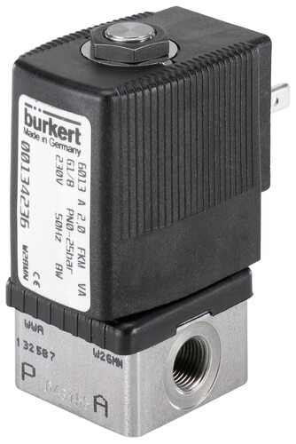 Magnetventil NPT 1/4'' NC Edelstahl FKM 0-12bar/174psi 24VDC Sauerstoff fett-/ölfrei 6013 368546