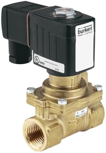 Magnetventil NPT 1 1/2'' NO Messing FKM 0.2-16bar/3-232psi 24VDC Wasserschlagschutz 6281 306575
