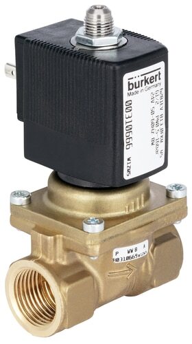 Magnetventil G1/2'' NO Messing FKM 0,5-16bar/7-232psi 24VAC Anti-Wasserhammer 6281 310666