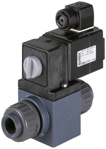 Magnetventil 3/2-Wege NPT 1/2'' Abzweigung PVC FKM 0-0,5bar/7psi 120VAC 0131 40905