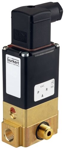 Magnetventil 3/2-Wege G1/4'' Mischen Messing NBR 0-10bar/145psi 24VDC 0331 123092
