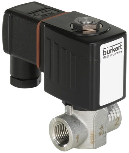 Magnetventil G1/2'' NC Edelstahl PCTFE 1-250bar/15-3626psi 24VAC 6240 323484