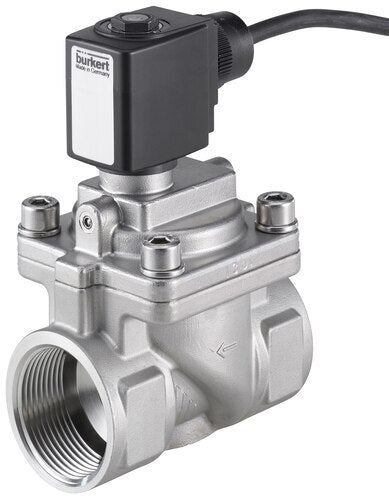 Magnetventil G1 1/4'' NC Edelstahl FKM 0.2-16bar/3-232psi 230VAC/DC Wasserschlagschutz ATEX 6281 349750