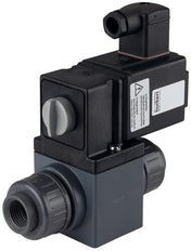 Magnetventil G1/2'' NO PVC NBR 0-1bar/15psi 230VAC/DC Vakuum 131 58604