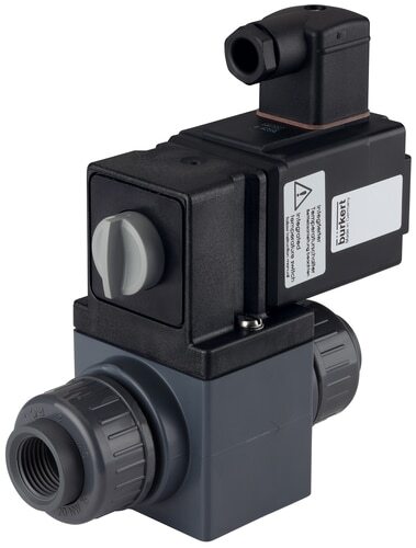 Magnetventil 16 mm Klebemuffen NO PVC EPDM 0-2bar/29psi 230VAC/DC Vakuum 131 52609