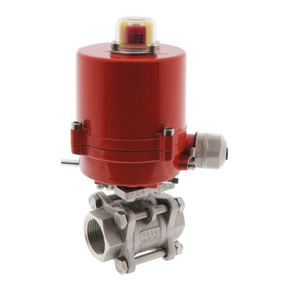 Elektrischer Kugelhahn 2-Wege G1'' Edelstahl 24V DC
