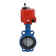 Elektrische Absperrklappe DN50 120-240V AC/DC Zwischenflansch GGG40 PTFE-Silikon AG5