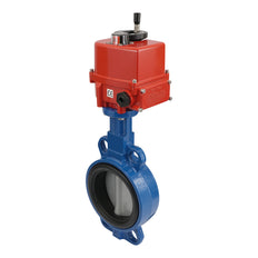 Elektrische Absperrklappe DN50 120-240V AC/DC Zwischenflansch GGG40 PTFE-Silikon AG5
