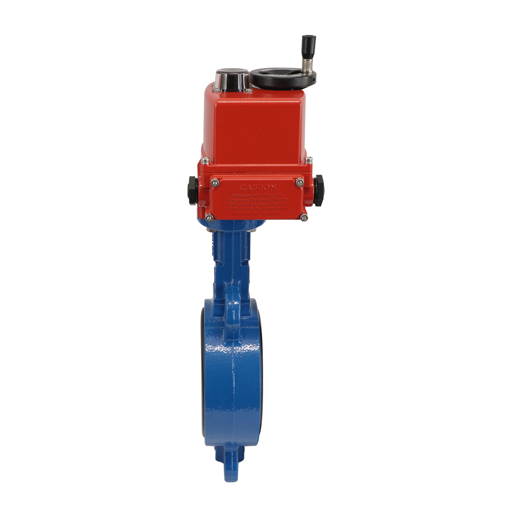 Elektrische Absperrklappe DN50 120-240V AC/DC Zwischenflansch GGG40 PTFE-Silikon AG5