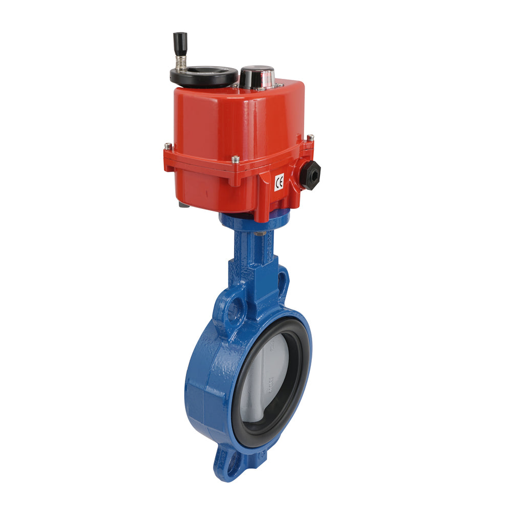Elektrische Absperrklappe DN50 120-240V AC/DC Zwischenflansch GGG40 PTFE-Silikon AG5