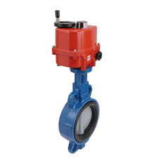 Elektrische Absperrklappe DN50 120-240V AC/DC Zwischenflansch GGG40 PTFE-Silikon AG5