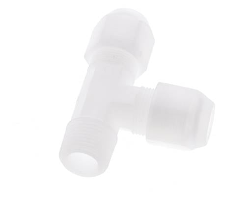 8x10mm & R3/8'' PP rechtwinklige T-Schlauchverschraubung mit Außengewinde 10bar/145psi [2 Stück]
