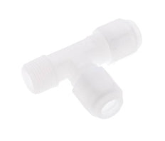8x10mm & R3/8'' PP rechtwinklige T-Schlauchverschraubung mit Außengewinde 10bar/145psi [2 Stück]