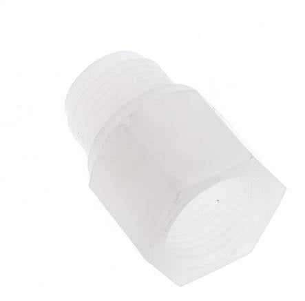Verlängerung mit Gewinde G1/2'' Außengewinde x Innengewinde PVDF 10bar (140,5psi) FDA 27mm Sechskant