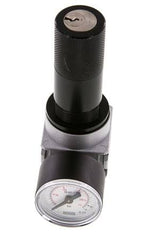 Druckregler G1/4'' 600l/min 0,5-10,0bar/7-145psi 40 mm Manometer Zylinderschloss Multifix 0
