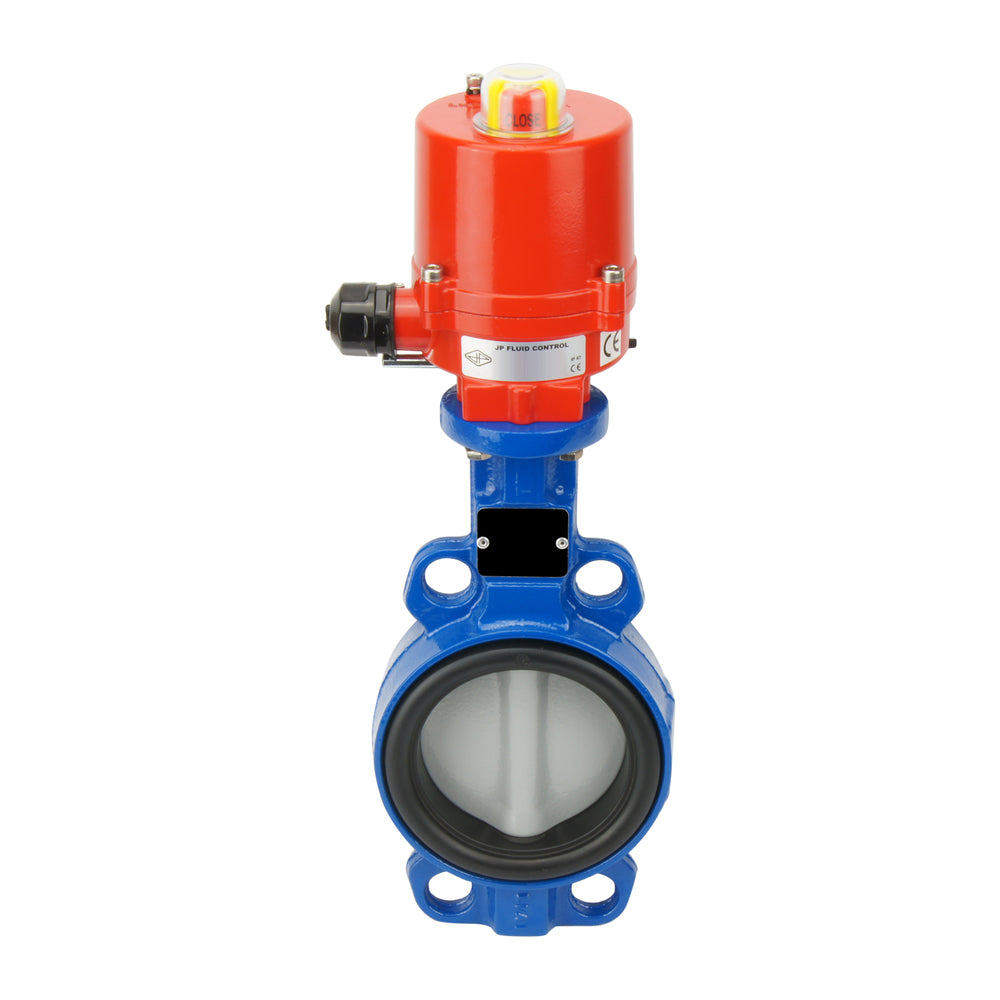 DN65 (2-1/2 Zoll) 230VAC Elektrische Zwischenflanschklappe GG25-Edelstahl-FKM - BFLW