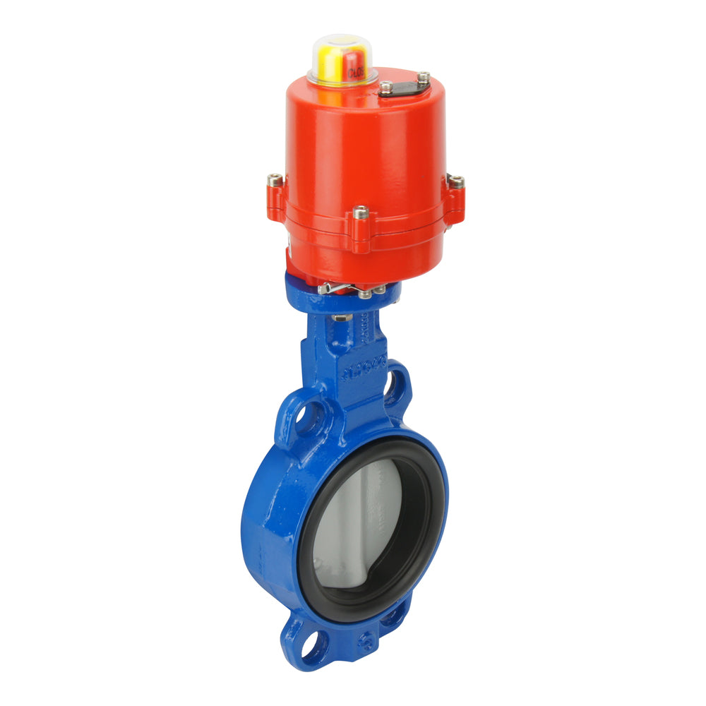 DN65 (2-1/2 Zoll) 230VAC Elektrische Absperrklappe mit Zwischenflansch Edelstahl-Edelstahl-FKM - BFLW