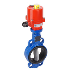 Elektrische Absperrklappe mit Zwischenflansch DN80 (3 Zoll) 24VAC GGG40-Edelstahl-FKM - BFLW