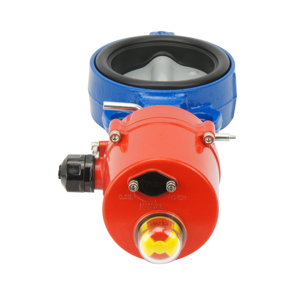 DN65 (2-1/2 Zoll) 230VAC Elektrische Absperrklappe mit Zwischenflansch Edelstahl-Edelstahl-FKM - BFLW