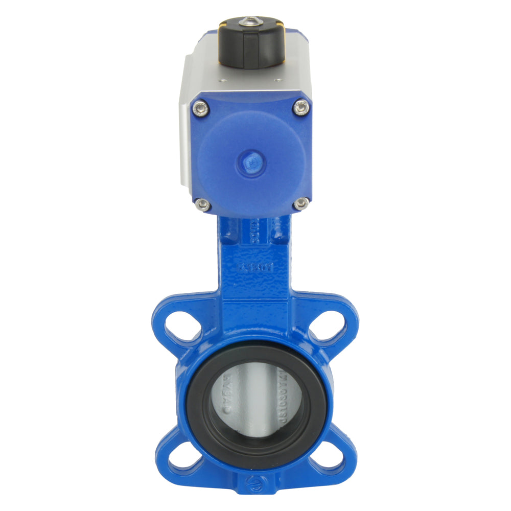 Pneumatische Absperrklappe mit Zwischenflansch DN80 (3 Zoll) GGG40-Edelstahl-EPDM Doppeltwirkend - BFLW