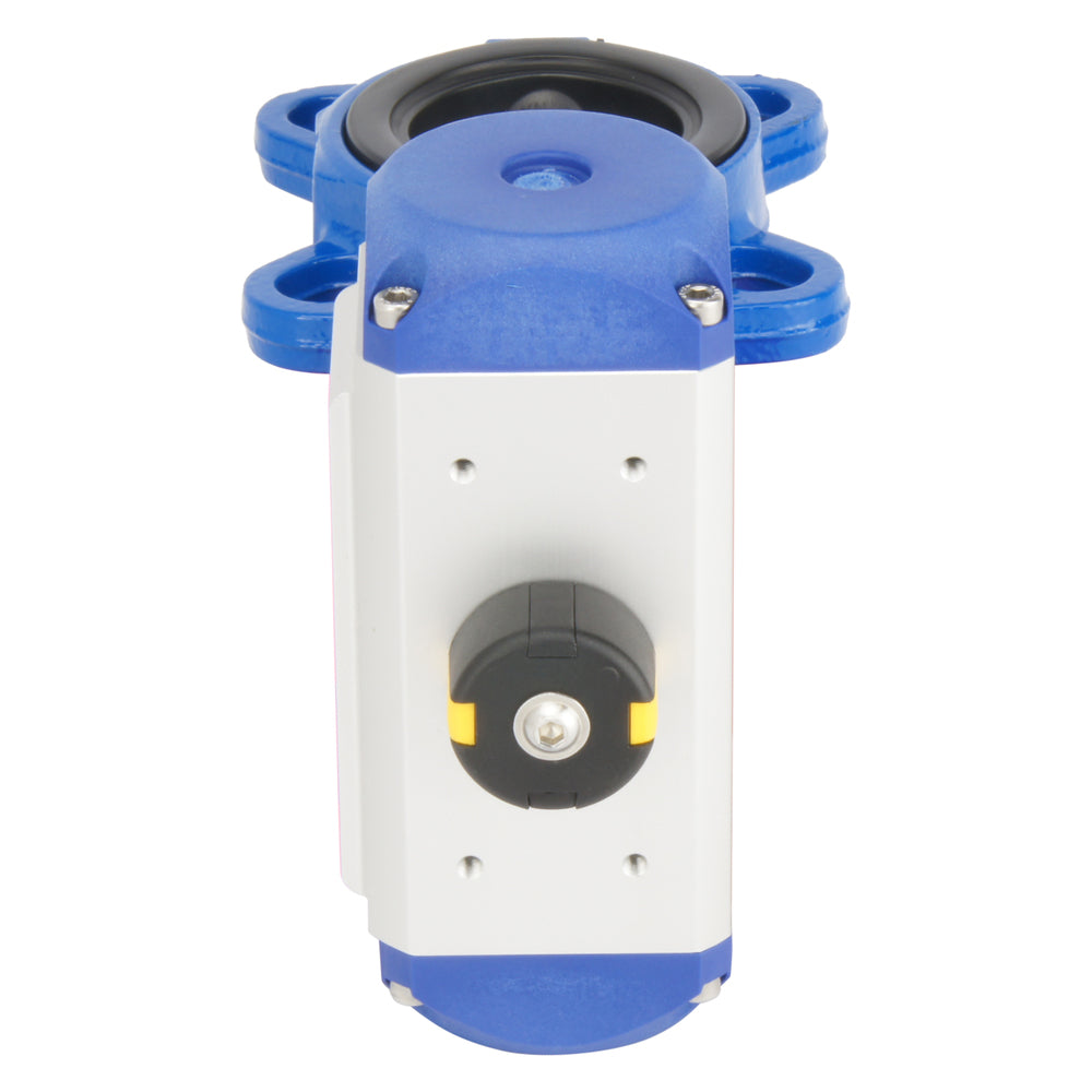 Pneumatische Absperrklappe mit Zwischenflansch DN80 (3 Zoll) GGG40-Edelstahl-EPDM Doppeltwirkend - BFLW
