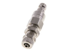 Edelstahl DN 5 Luftkupplung Stopfen 4x6 mm Überwurfmutter Bulkhead Doppelabsperrung