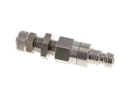 Edelstahl DN 5 Luftkupplung Stopfen 4x6 mm Überwurfmutter Bulkhead Doppelabsperrung