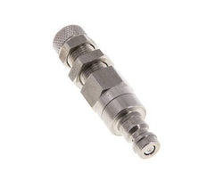 Edelstahl DN 5 Luftkupplung Stopfen 4x6 mm Überwurfmutter Bulkhead Doppelabsperrung