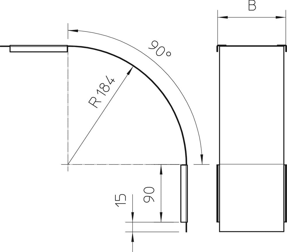 OBO Abdeckung Knick/Eckstück Kabeldraht System - 7130852