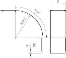 OBO Abdeckung Knick/Eckstück Kabeldraht System - 7130852