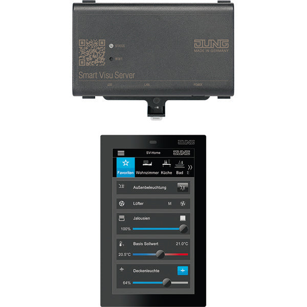 Jung SV-Server Set mit Smart Control 5 - SV-S-SC5SW