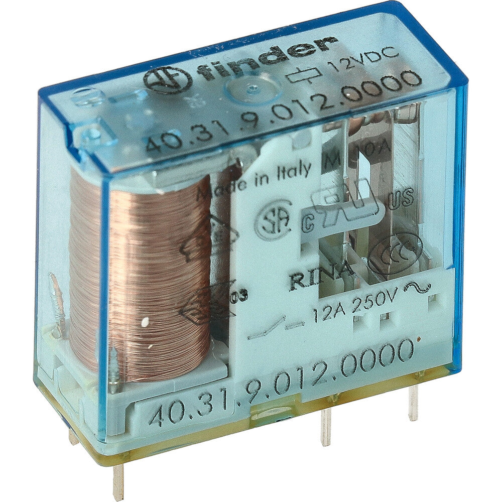 Finder 40.31 PCB Relais 12VDC 10A SPDT - 40.31.9.012.0000 [2 Stück]