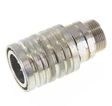 Stahl DN 12,5 Hydraulikkupplung Muffe 18 mm L Druckring ISO 7241-1 A/8434-1 D 20,5 mm