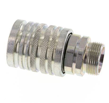 Stahl DN 12,5 Hydraulikkupplung Muffe 18 mm L Druckring ISO 7241-1 A/8434-1 D 20,5 mm
