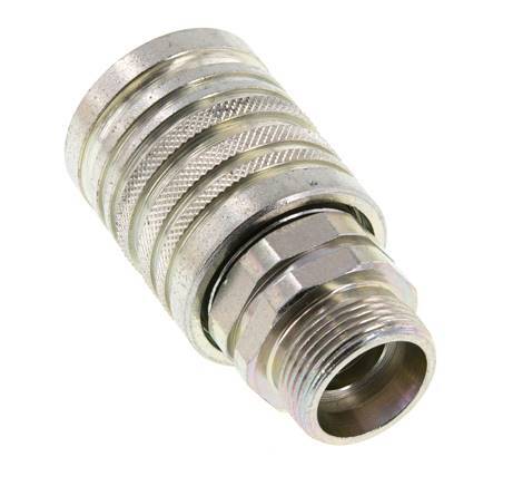 Stahl DN 12,5 Hydraulikkupplung Muffe 18 mm L Druckring ISO 7241-1 A/8434-1 D 20,5 mm