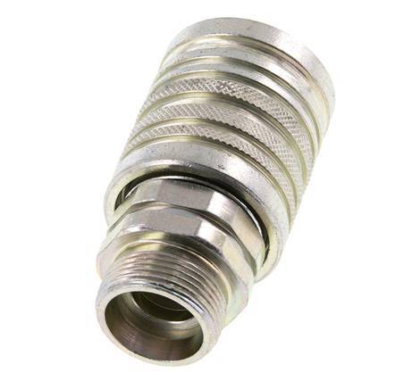 Stahl DN 12,5 Hydraulikkupplung Muffe 18 mm L Druckring ISO 7241-1 A/8434-1 D 20,5 mm