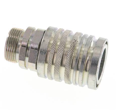 Stahl DN 12,5 Hydraulikkupplung Muffe 18 mm L Druckring ISO 7241-1 A/8434-1 D 20,5 mm