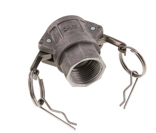 Camlock DN 25 (1'') Aluminium-Kupplung Rp 1'' Innengewinde Typ D MIL-C-27487