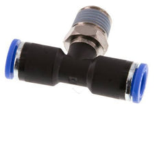 8mm x R1/4'' Inline T-Steckverschraubung mit Außengewinde Messing/PA 66 NBR drehbar [2 Stück]