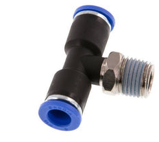 8mm x R1/4'' Inline T-Steckverschraubung mit Außengewinde Messing/PA 66 NBR drehbar [2 Stück]