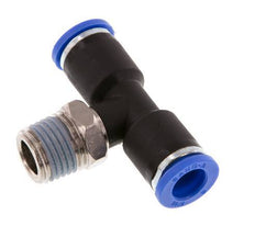 8mm x R1/4'' Inline T-Steckverschraubung mit Außengewinde Messing/PA 66 NBR drehbar [2 Stück]