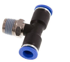8mm x R1/4'' Inline T-Steckverschraubung mit Außengewinde Messing/PA 66 NBR drehbar [2 Stück]