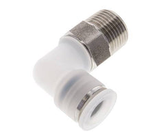 10mm x R3/8'' 90deg Elbow Push-in Fitting with Male Threads PA/Stainless Steel EPDM/PTFE Rotatable