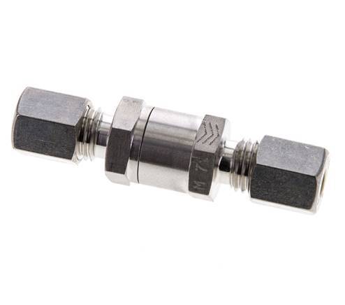 Hydraulisches Rückschlagventil Kompressionsring 6L (M12x1.5) Edelstahl 1-250bar (15-3625)psi ISO 8434-1