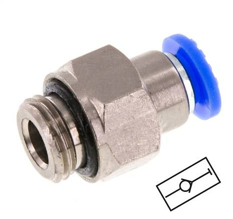 Steckverschraubung 4mm & M5 männlich Selbstsichernd Messing/PBT 0-10bar (0-145psi)